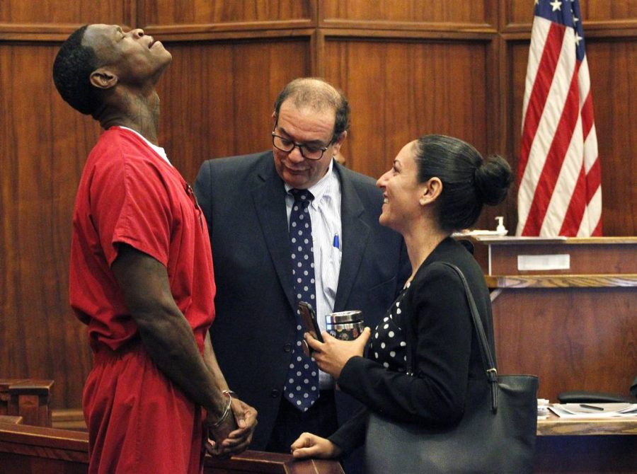 Tony Brown stands as a free man for the first time in 12 years, on October 2016.