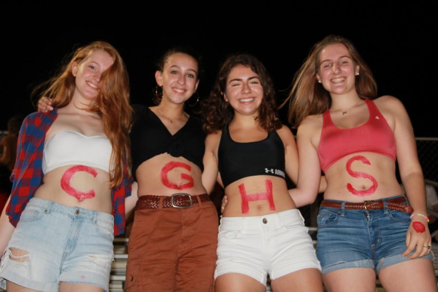 Seniors show their love for Gables with body paint.