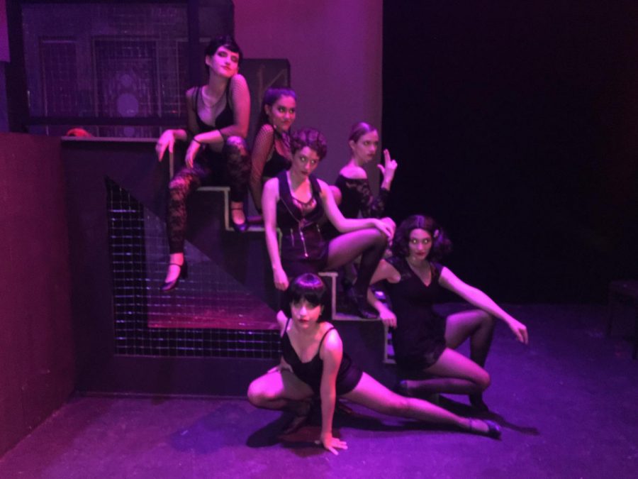 The cast of Chicago ready to perform.