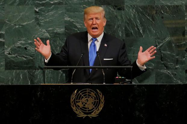 US+President+Donald+Trump+addresses+the+72nd+United+Nations+General+Assembly+at+United+Nations+headquarters.+