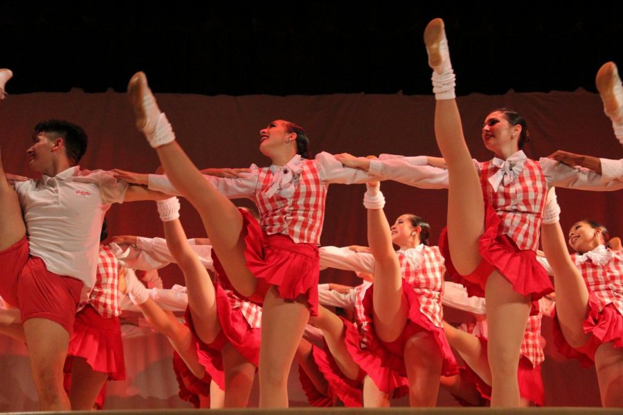 The Gablettes performed in their traditional red-and-while costumes and danced their iconic line-kick during this years Fall Frolics event.