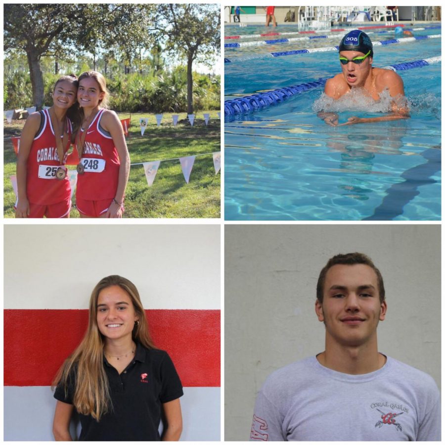 Junior+Violeta+Alonso+posing+%28left%29+alongside+her+teammate+after+meet.+Junior+Jonnathan+Gonzalez++%28right%29+in+the+middle+of+training+for+upcoming+meet.