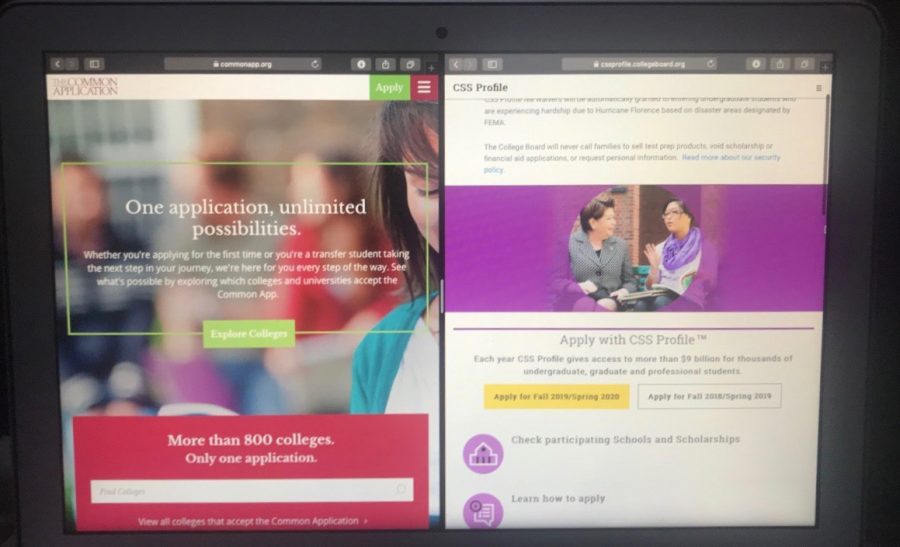 The+CSS+profile+and+Common+Application+open+on+a+students+computer.+