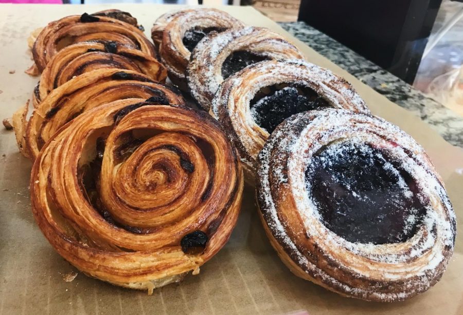 The pain aux raisins and blueberry croissants are ideal for a breakfast on the go.