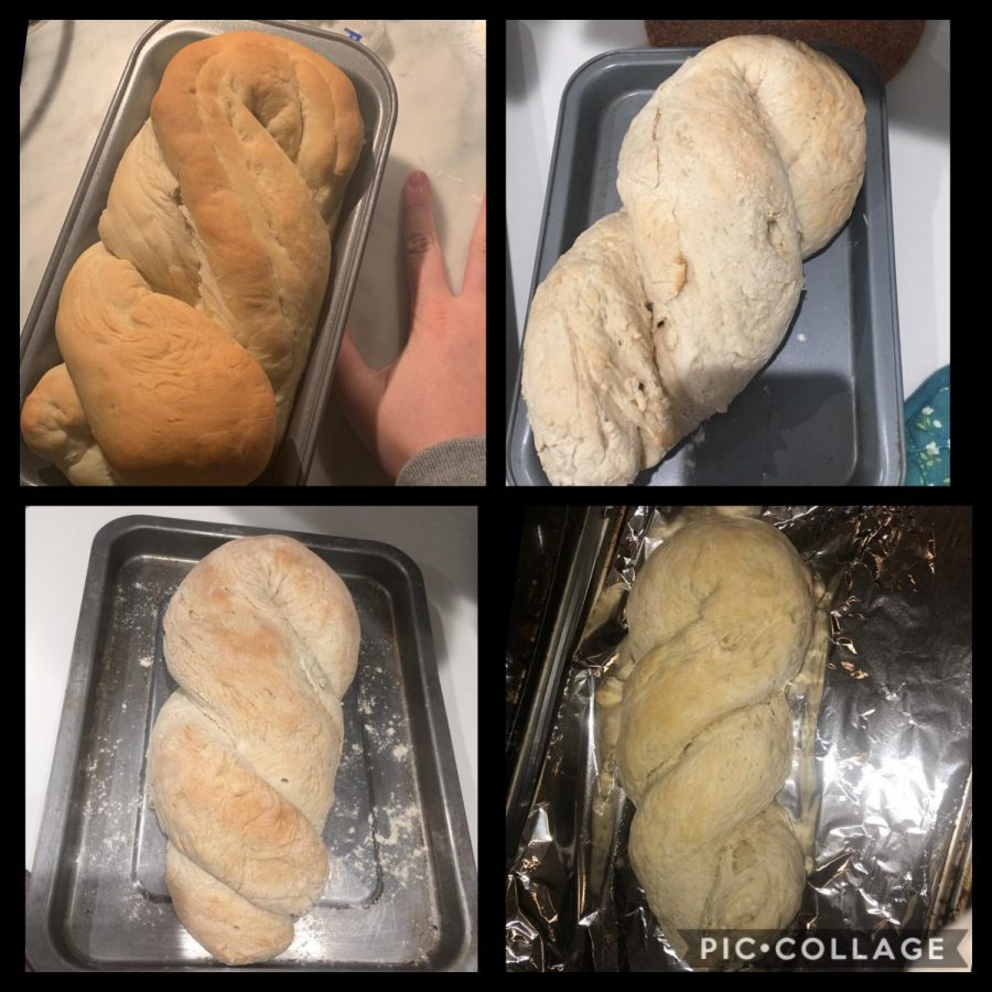 El resultado final del proyecto del pan, preparado por diferentes estudiantes.