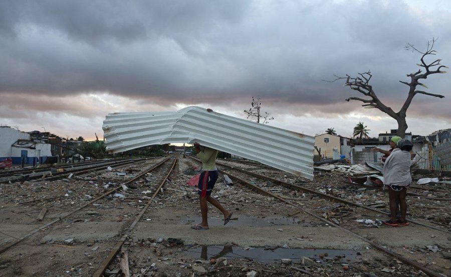 La ciudad destruida por el tornado.