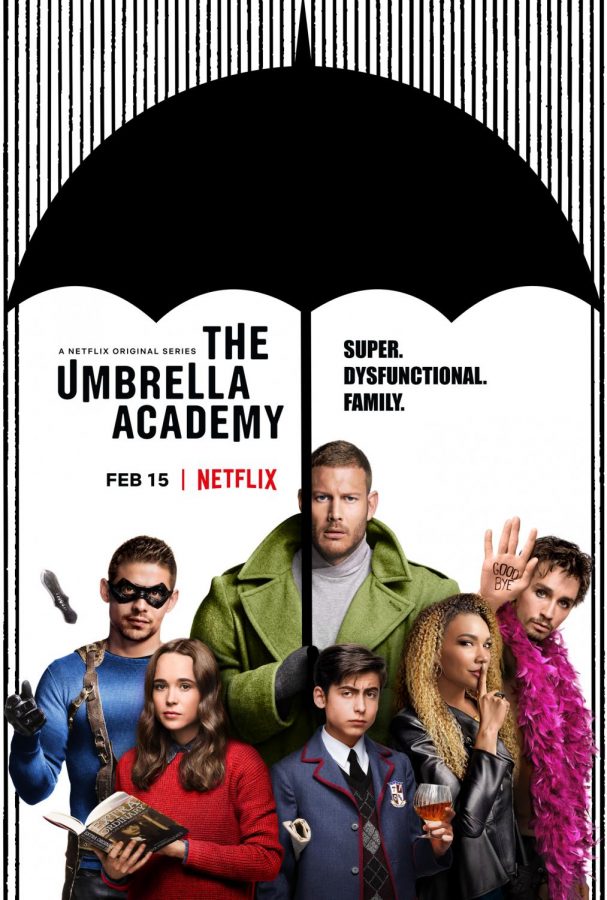 The+Umbrella+Sky+revolves+around+a+dysfunctional+family+of+seven+superheroes+that+reunite+after+their+fathers+death.+