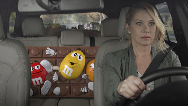 The backseat passenger M&M commercial was a bright spot in the Super Bowl.