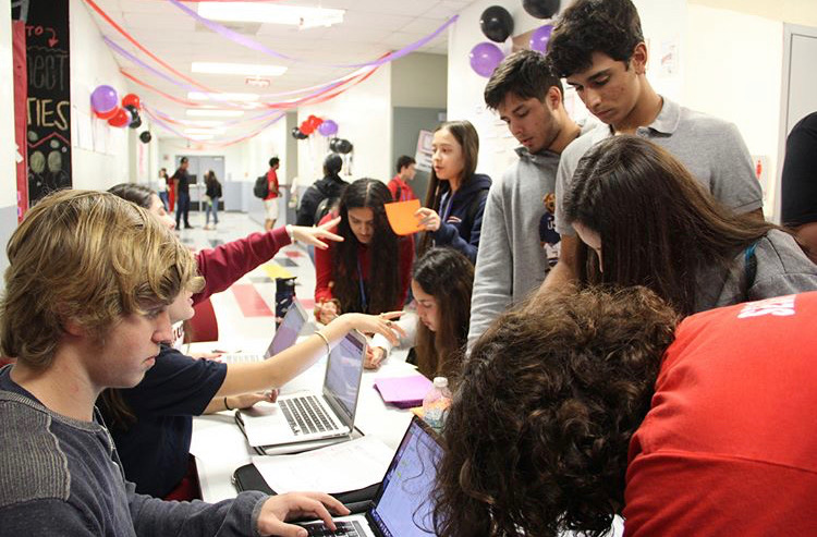 Students vote during their lunches in order for their voices to be heard.