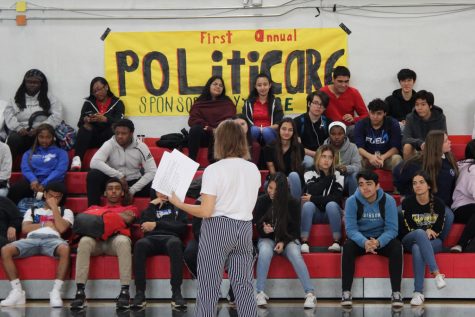 Students listen to one of the several seminars that occurred as part of the Politicare event organized by Gables PACE. 