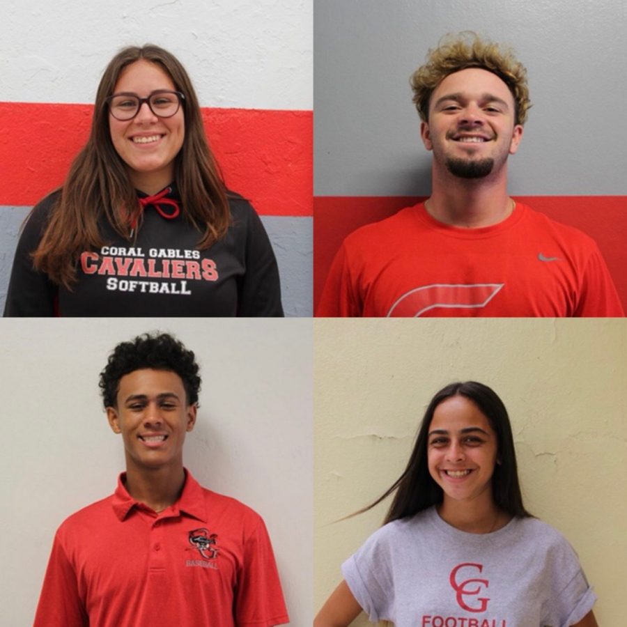 Rebecca+Rodriguez%2C+Ernest+Denis%2C+Natalie+Puntonet%2C+and+Manuel+Jackson+represent+Gables+sports+in+a+tremendous+way+throughout+the+month+of+March%2C+with+each+rightfully+being+named++an+Athlete+of+the+Week.