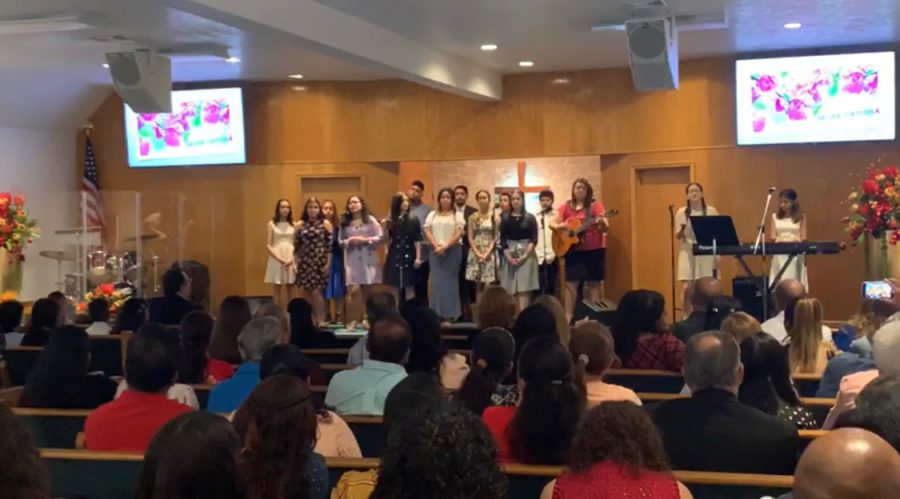 Sophomore, Melanie Ozuna spent Mother's Day in her local church.