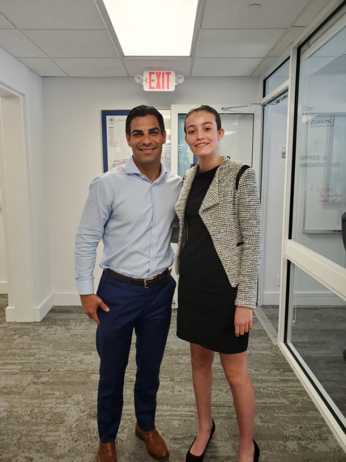 Sofia had the opportunity to work alongside Mayor of Miami, Mayor Suarez this summer.