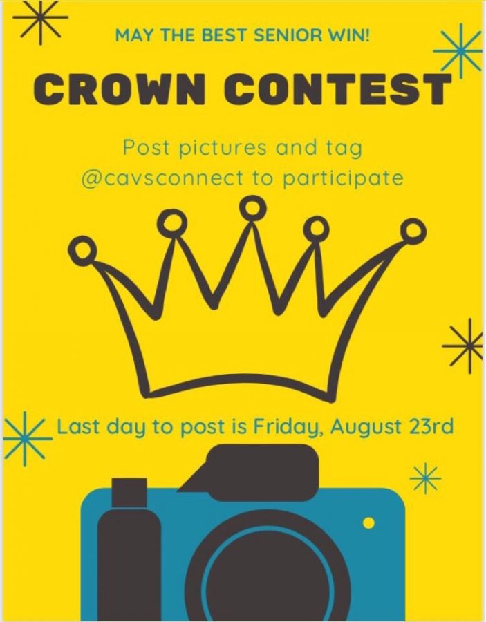 It is your time to shine, class of 2020!  Flaunt your Cavalier spirit throughout the first week of school with the CavsConnect Senior Crown Contest, running from Monday, Aug. 19 through Friday, Aug. 23.