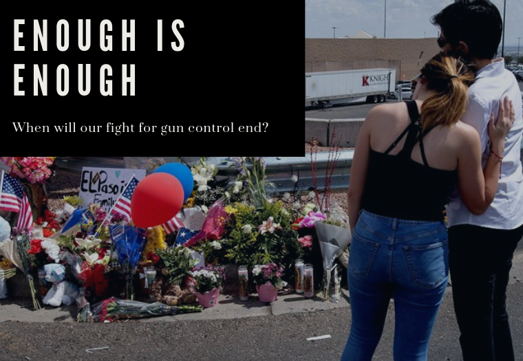 A couple mourns the fallen victims of the  El Paso shooting.