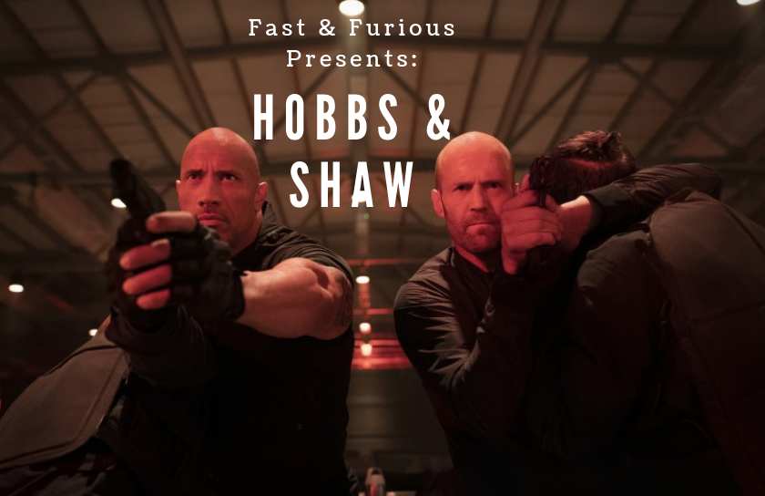 Dwayne Johnson (left) and Jason Statham (right) as Luke Hobbs and Deckard Shaw in their new movie, Fast & Furious Presents: Hobbs & Shaw