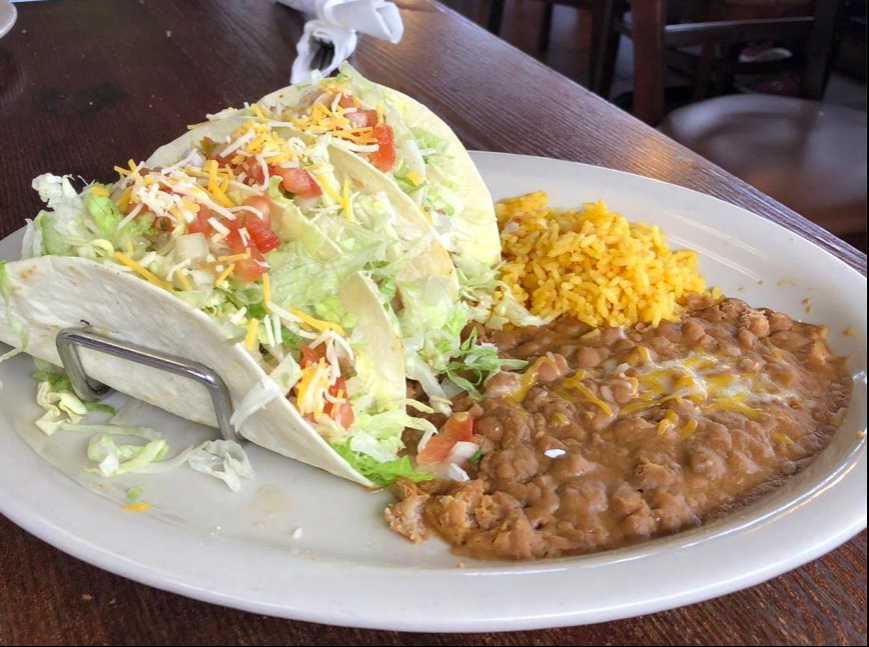 Pictured above is the Three Taco Platter from Taco Rico, one of several delicious dining options for a quick, local after-school meal.