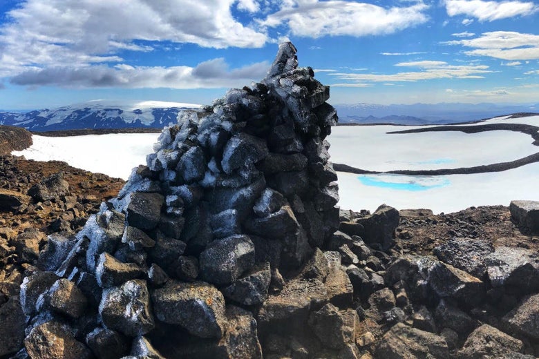 The site where Okjökull once stood was a beautiful landscape; through the effects of climate change, the Okjökull iceberg and icebergs all over the world have suffered tremendous losses of coverage.