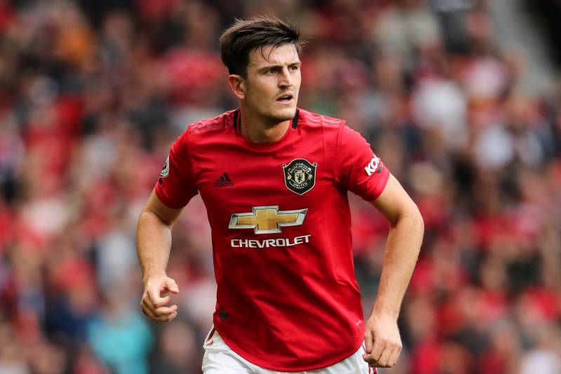 Harry Maguire in his new Manchester United uniform