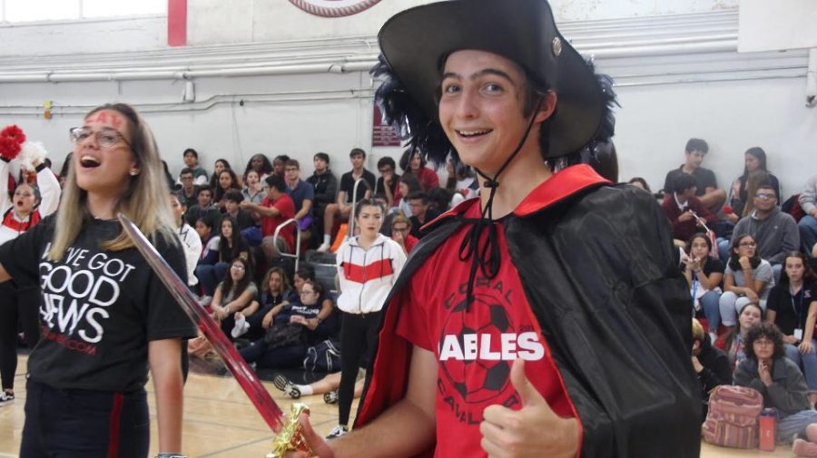 August Field dressed as a Cavalier.