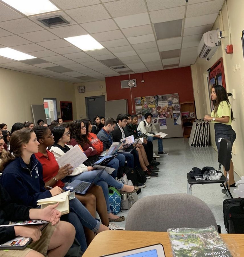 A UM admissions representative attended CGHS and presented juniors and seniors with an overview of the programs, financial aid and requirements UM has.