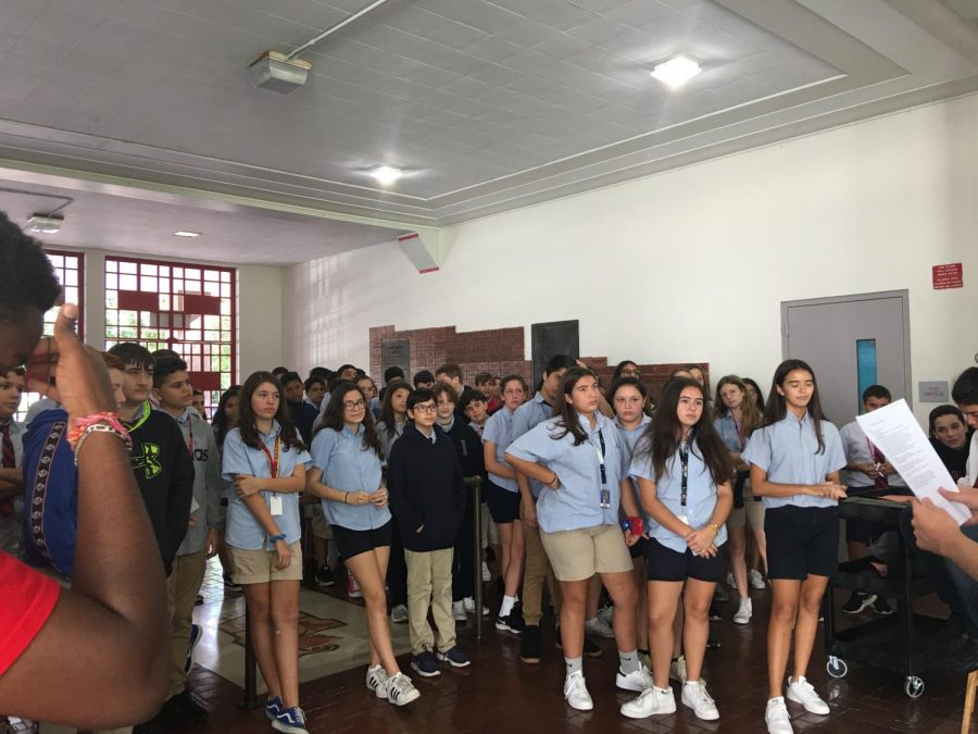Some future Cavaliers from Coral Gables Preparatory Academy had taken a tour around our campus, learning of what Gables is made of.