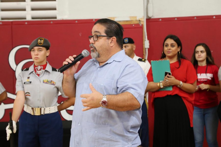 At the beginning of College Fair, Mr. Costa welcomed college representatives from around the country.