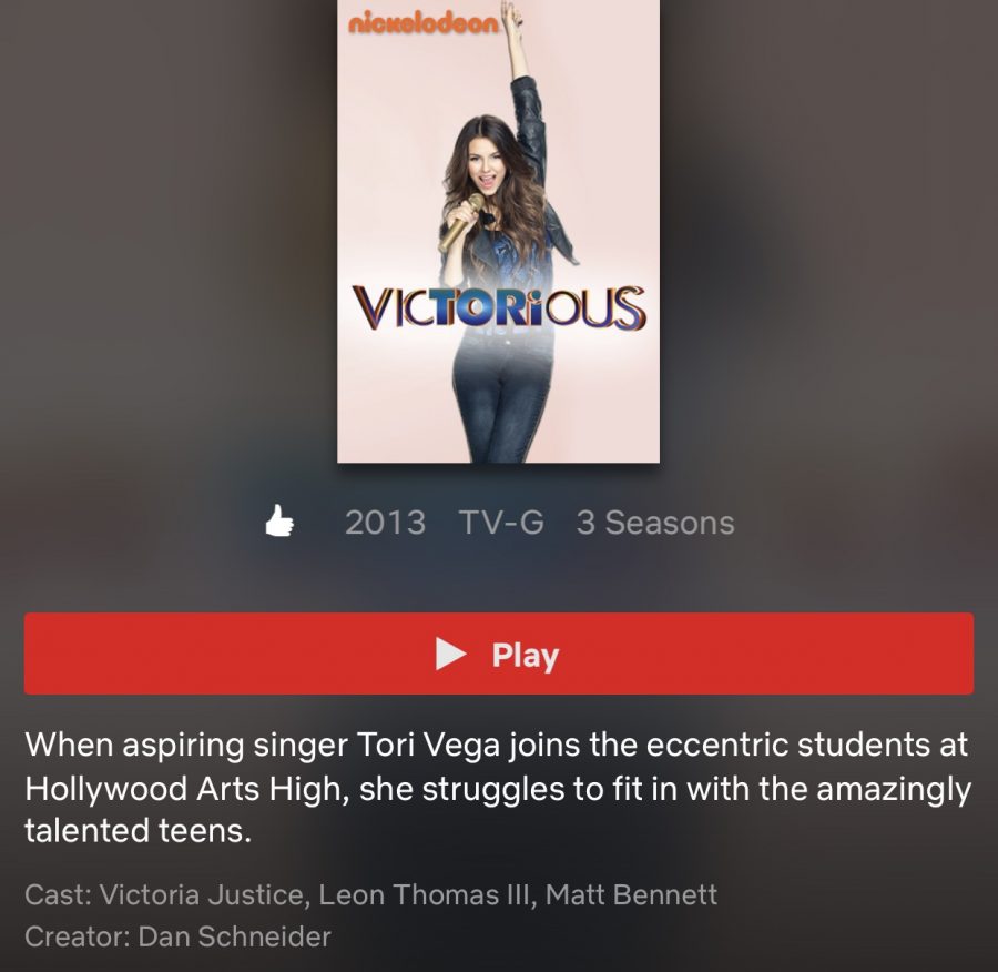 "Victorious", the hit Nickelodeon TV show, has finally made its way onto Netlflix, along with many others classics.