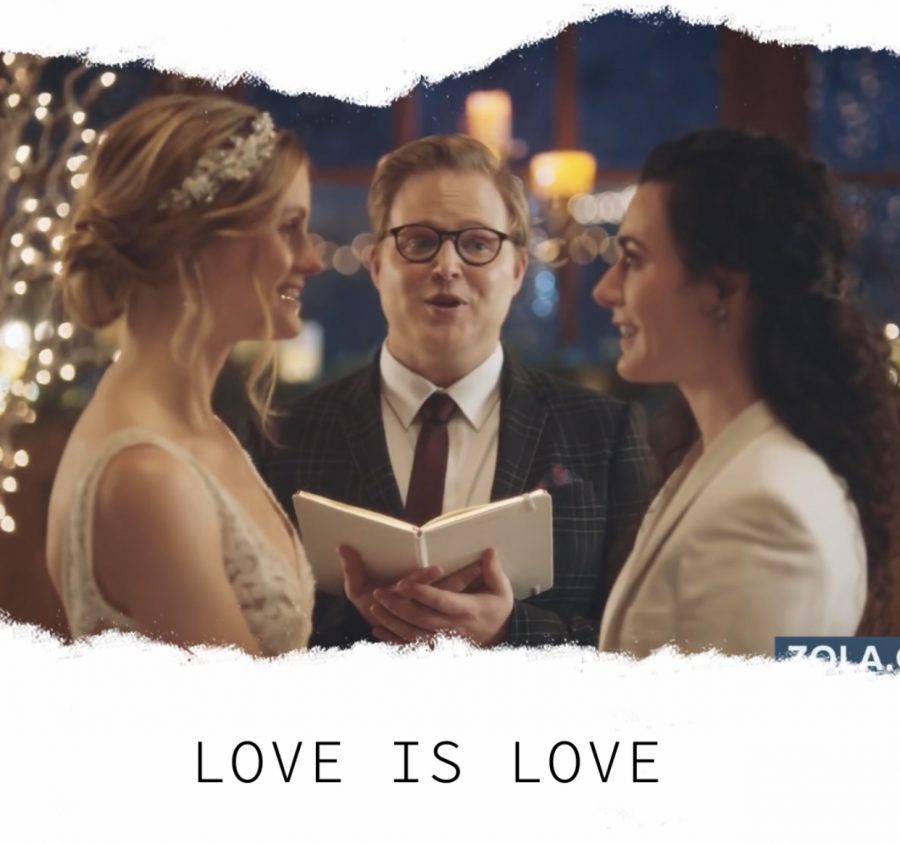 Hallmark took down a commercial made by the wedding planning website, Zola, due to One Million Moms' boycott. 