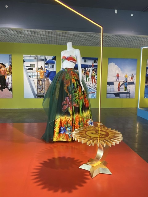 A South Beach art exhibit housed a 1994 Versace dress, which was only a small part of the expansive Versace collection there.