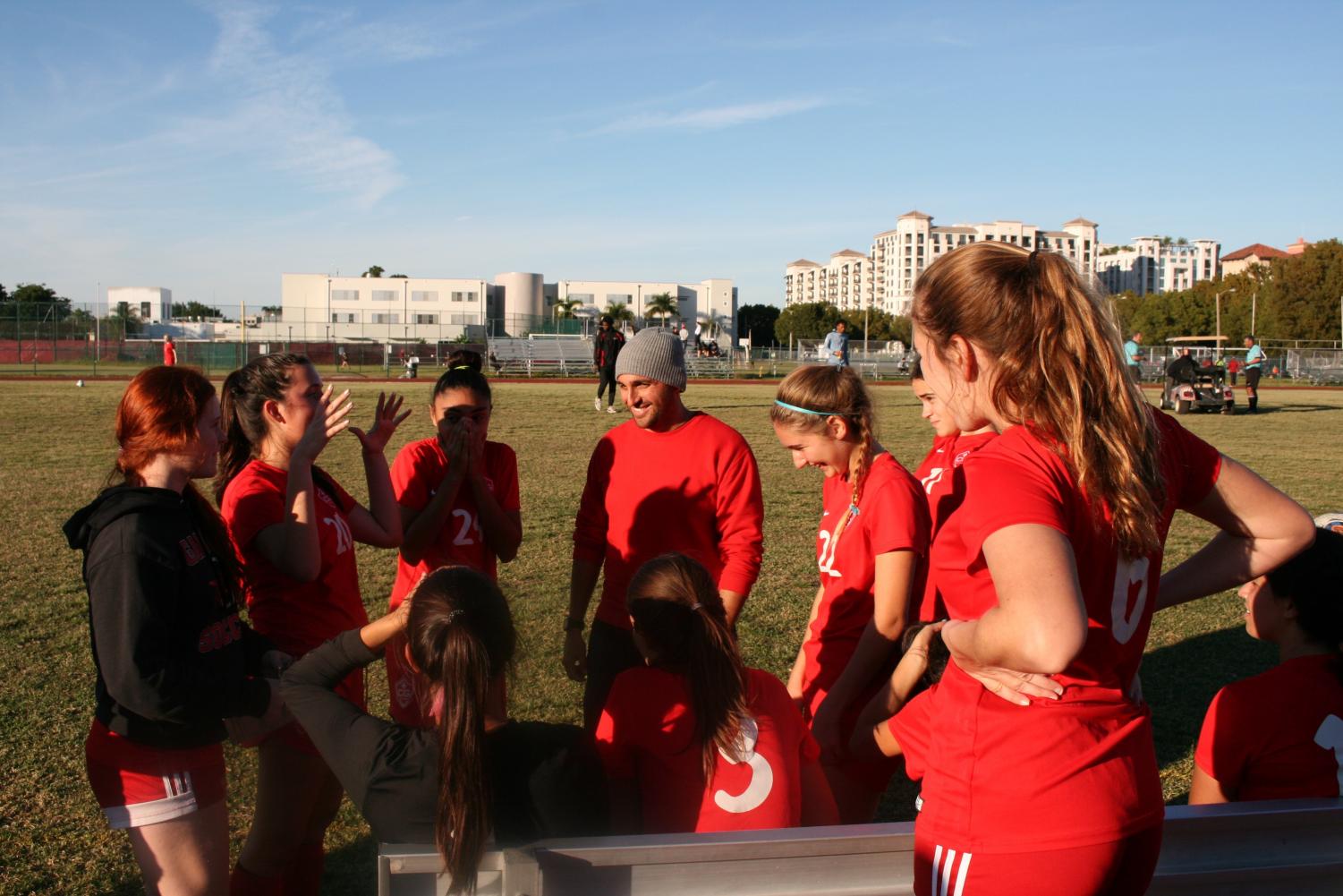 Gables' girls soccer team defeat Miami High 8-0 on home field