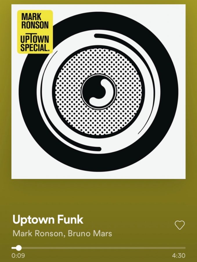 Marks Ronsons Uptown Funk from his album  Uptown Special, features Bruno Mars