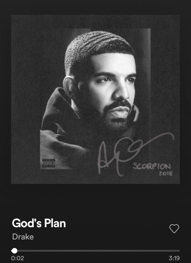 Drakes God Plan from his album Scorpion