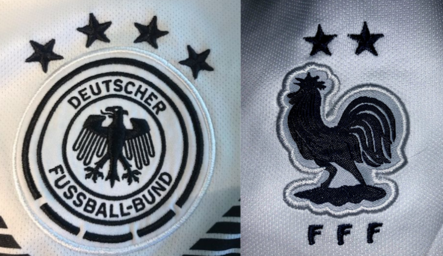 The German and French badges will be a common sight at the 2020 Union of European Football Associations (UEFA) soccer tournament.