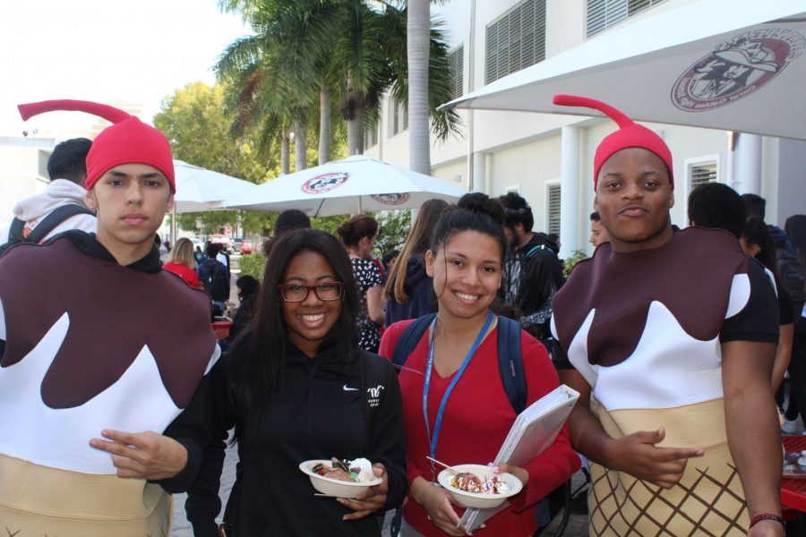 The human sundaes made a special appearance that surprised many of the students.