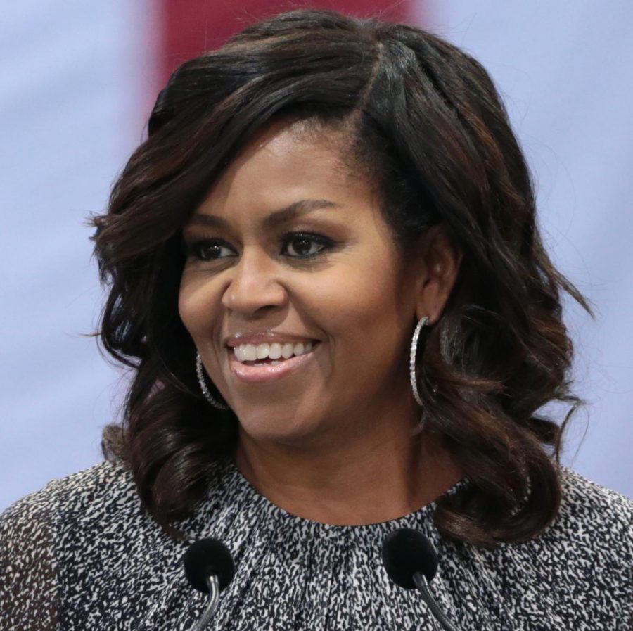 Michelle Obama attending a rally in Phoenix, Arizona. 