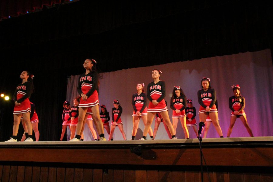 The cheerleaders perfumed a cheer and two dances in honor of Black History Month. 