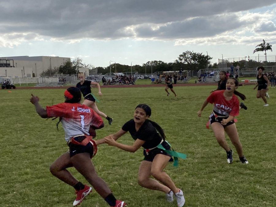 The Lady Cavaliers took on the Braddock Bulldogs on Friday, Mar. 7, where the Lady Cavaliers were able to evade the Bulldogs' defense and come away with a 21-0 victory.