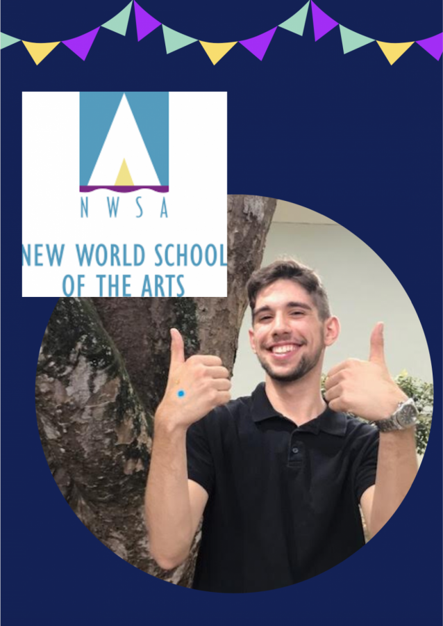 Senior Jorge Valero excited to represent New World School of the Arts College. 