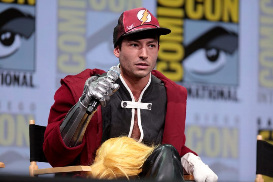 Ezra Miller at the 2017 Comi-Con discussion panel.