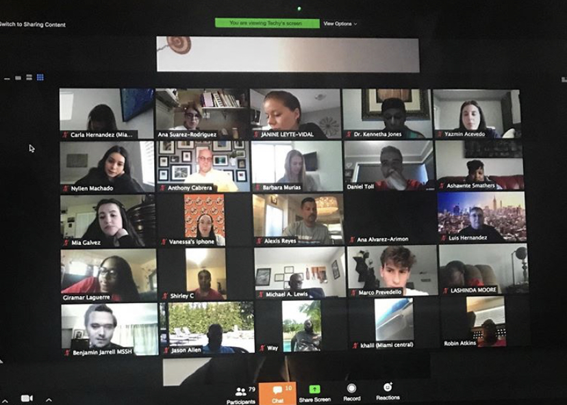 Members of the School Board, Principals, Student Activities Directors and Student Representatives met on a Zoom call to discuss holding cancelled senior activities during later dates. 