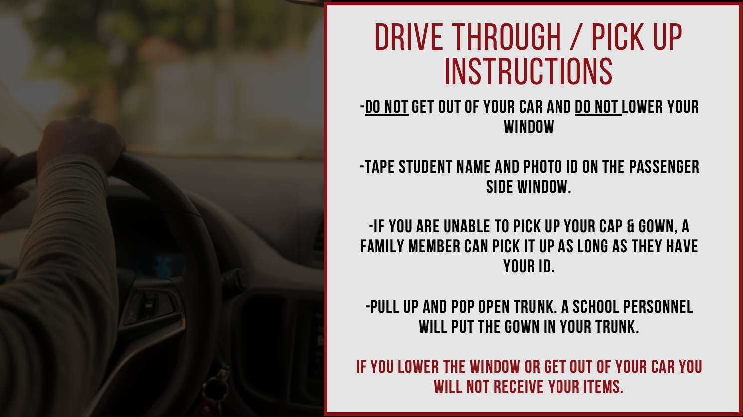 Cap & Gown Distribution Instructions