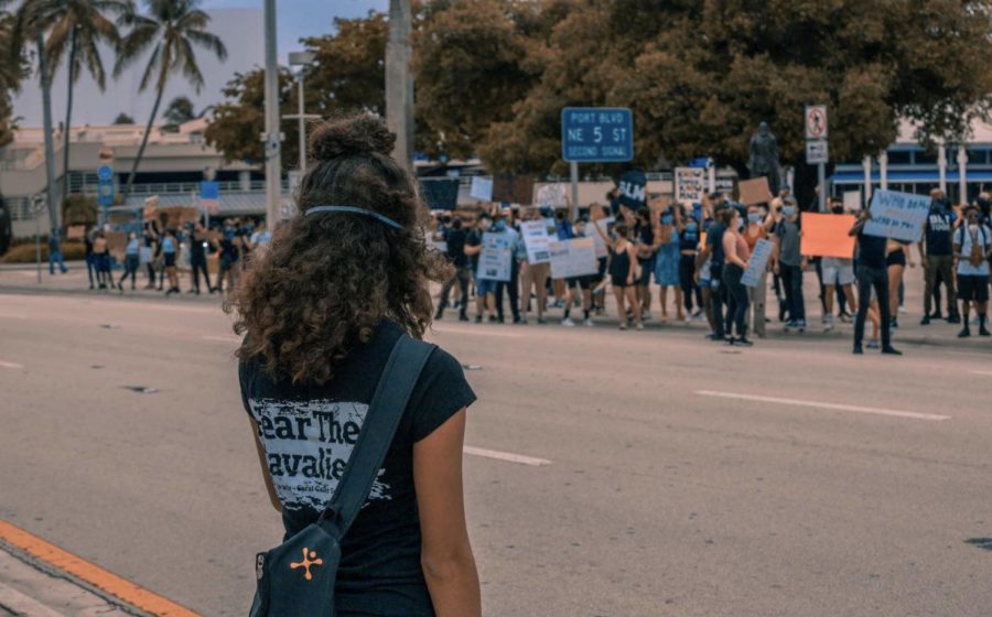 Many students from Gables attended protests for the Black Lives Matter Movement including Karla Martinez pictured above.