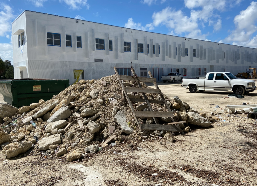Coral Gables High School is under mass construction with approximately fifteen classrooms that can not yet be used, as well as the loss of one of the cafeterias and two walkways. 