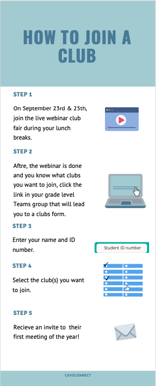 Steps on How to Join Clubs at the end of September.