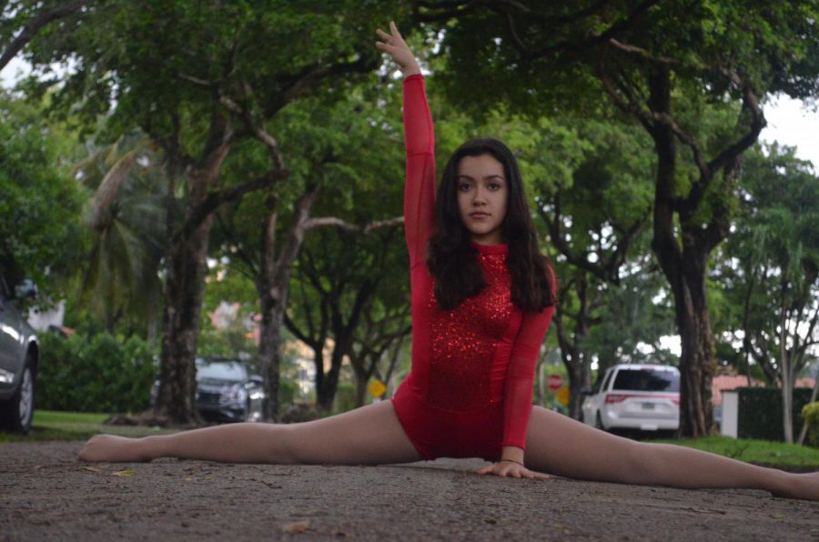 Sophomore and Gablette, Sofia Rodriguez, has not allowed Covid-19 to get her way of doing what she loves, dancing.