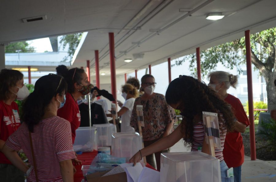 PTSA uniform sales at Coral Gables Senior High during summer of 2020.