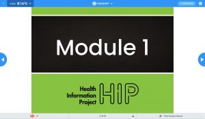For online presentations, the HIP club is using Nearpod to launch live lessons where students can interact on their own screens.