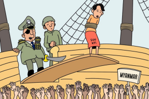 A coup d'etat occurred in Myanmar, a country in Southeast Asia, this past month.