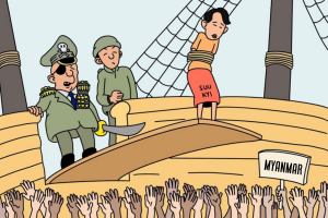 A coup detat occurred in Myanmar, a country in Southeast Asia, this past month.